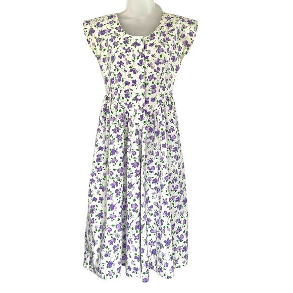 Vintage Dresses & Skirts - Vintage 80s Floral Mini Dress Bedford Fair Women's Small